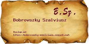 Bobrovszky Szalviusz névjegykártya